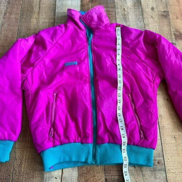 Vintage Columbia womens size medium pink and blue reversible puffer jacket - Picture 6 of 11
